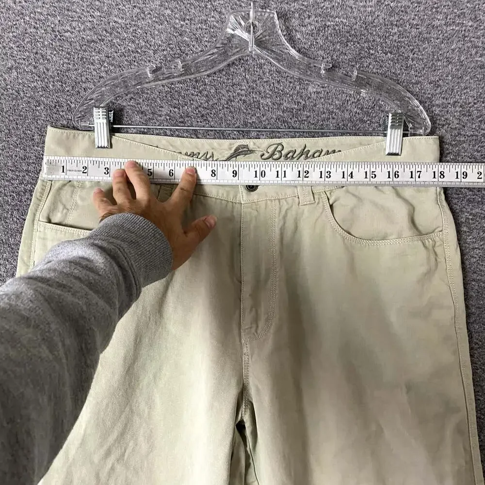 Tommy Bahama Men’s Size 36x32  Beige Relaxed Straight Leg Lyocell Chino Pants